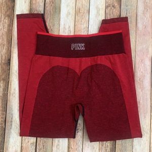 PINK Victoria’s Secret Red Seamless Leggings size Large